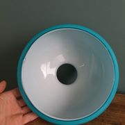 Turquoise opaline glass globe lampshade