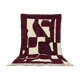 Pure Moroccan wool carpet in burgundy, size 200 x 300 cm.
