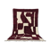 Pure Moroccan wool carpet in burgundy, size 200 x 300 cm.