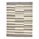 Modern Beige Grey Vintage Kilim Rug, 204x278Cm