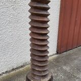 LARGE OLD WOODEN PRESS SCREW