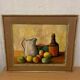 Swedish Oil on Board “Still Life with Jug,Bottle and Fruit” By CW Framed 60×51cm