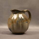 “Melon” shape flamed enameled stoneware pitcher