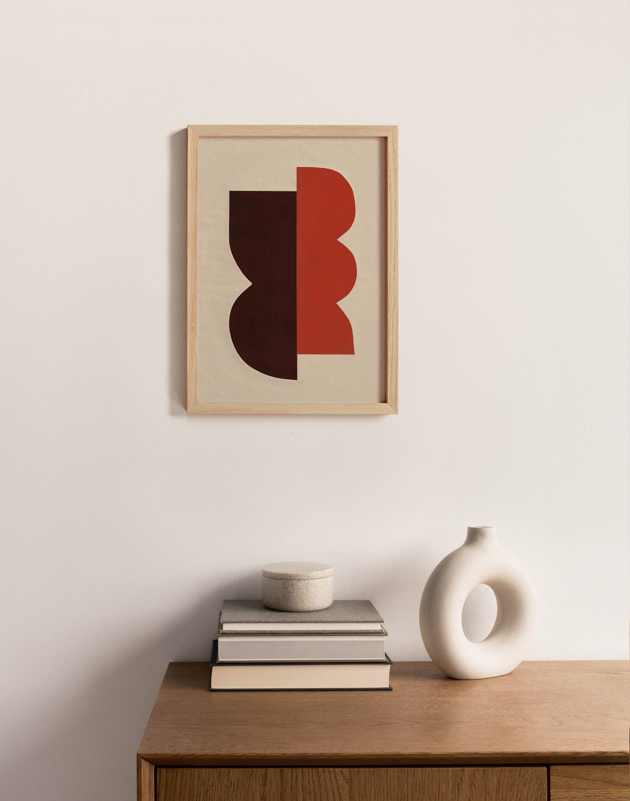 Abstract collage on paper signed eawy