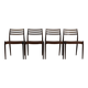 Rosewood danish design dining chairs no 78 by Niels Otto Møller