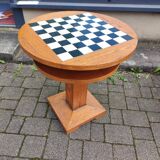 Table D'échecs Ronde - Bois - Faïence - carrelage