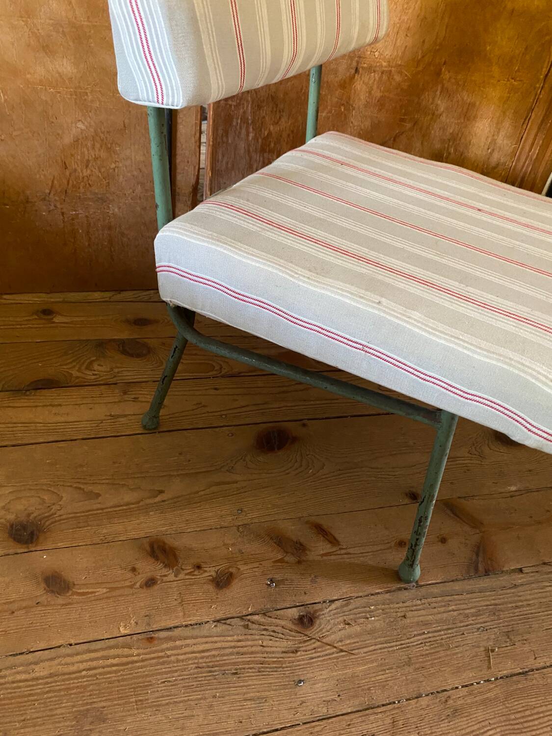 Industrial metal armchair