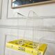 Vintage 70s Plexiglas magazine rack