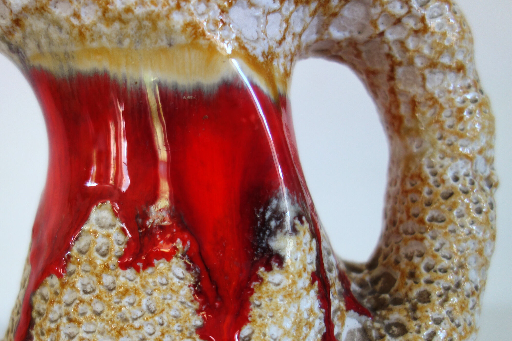 Vase fat lava Vallauris 60s