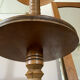 Vintage art deco floor lamp in turned wood
