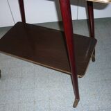 Table à roulettes en formica 1960