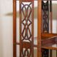 Table d'appoint bibliothèque tournante style Sheraton en bois dur et satinwood