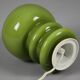 Vintage 1970s Green Cased-Glass Mushroom Lamp From Sweden.