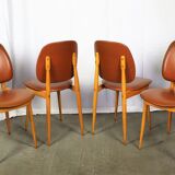 4 Chaises de Baumann, modèle Pégase, 1960
