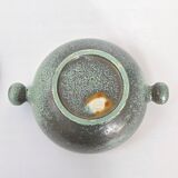 Lunetta Vallauris soup tureen and salad bowl in gilded ceramic, 1960