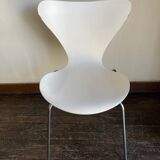 Set of 4 chairs series 7 Jacobsen Fritz hansen 1969 Denmark white