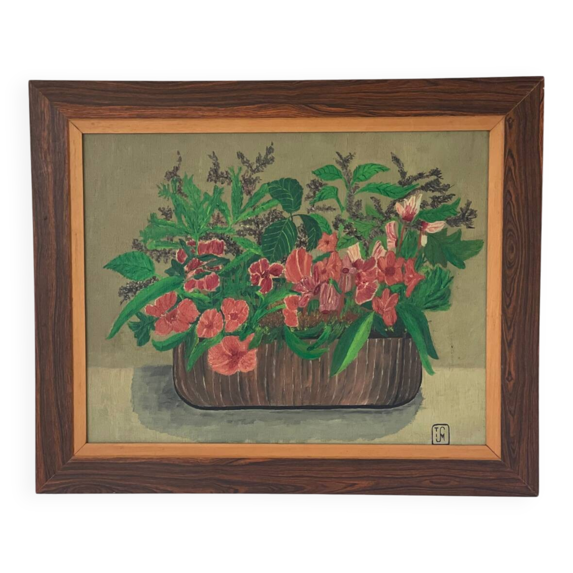 Peinture naïve florale