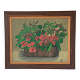 Peinture naive floral