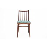 Ensemble de quatre chaises vertes vintage