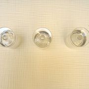 3 old transparent glass foot glasses