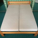 Lit 140 avec sommiers Lattoflex ajustables - Maison Regain - Pin - Vintage