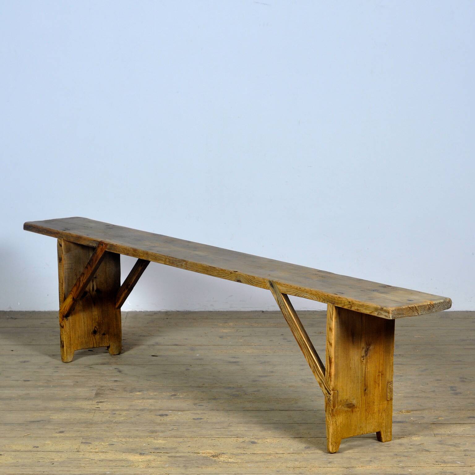 Rustic pine bench, circa 1960