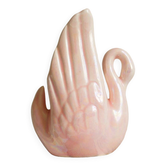 Iridescent pink miniature swan