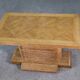 Oak side table attributed to Gaston Poisson, 1960s.