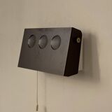 Vintage adjustable wall light, brown painted metal, Denmark, 1970
