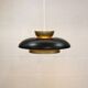 Rare black and golden colored Danish Pendant Lamp - Fog and Morup  - Denmar