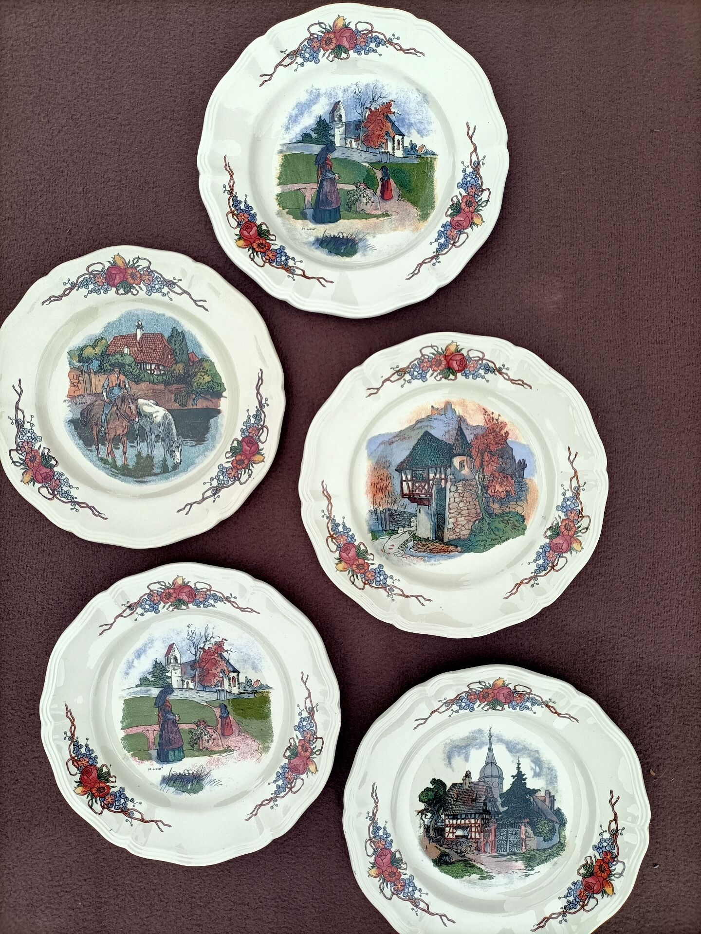 Digoin Sarreguemines plates