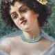 Portrait of a young woman. Signed Nevelli.