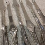 6 silver-plated lobster picks by Christofle, Perles pattern