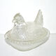 Box Bonbonnière Glass chicken - vintage chicken butter maker VERRERIE PORTIEUX