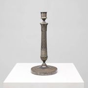 Large silver plated copper candlestick, France ca. 1900