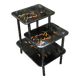 Antique chinese napoleon iii black lacquered shelf