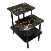 Etagere ancienne chinoise laquee noire napoleon iii