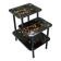 Antique chinese napoleon iii black lacquered shelf