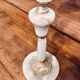 Onix and brass pedestal ashtray