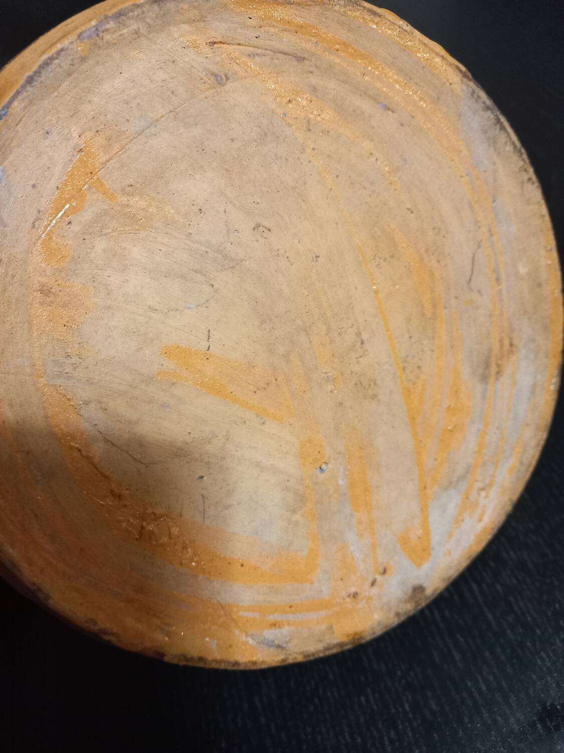 Old enameled terracotta hot water bottle