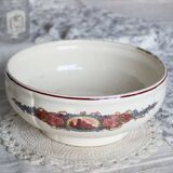 Vintage Sarreguemines earthenware salad bowl - Obernai decor