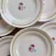 6 vintage dessert plates faience Saint-Amandinoise Saint-Amand model