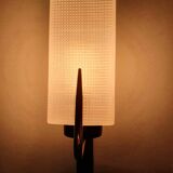 Three antique gold Arlus wall lights from the 50s