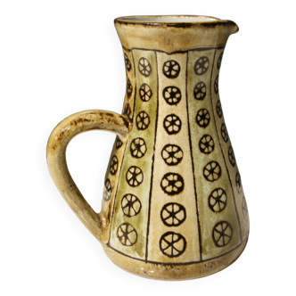 Ceramic pitcher by Jean-Claude Malarmey, Vallauris