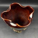 Glazed ceramic vase – brutalist style, 60s/70s