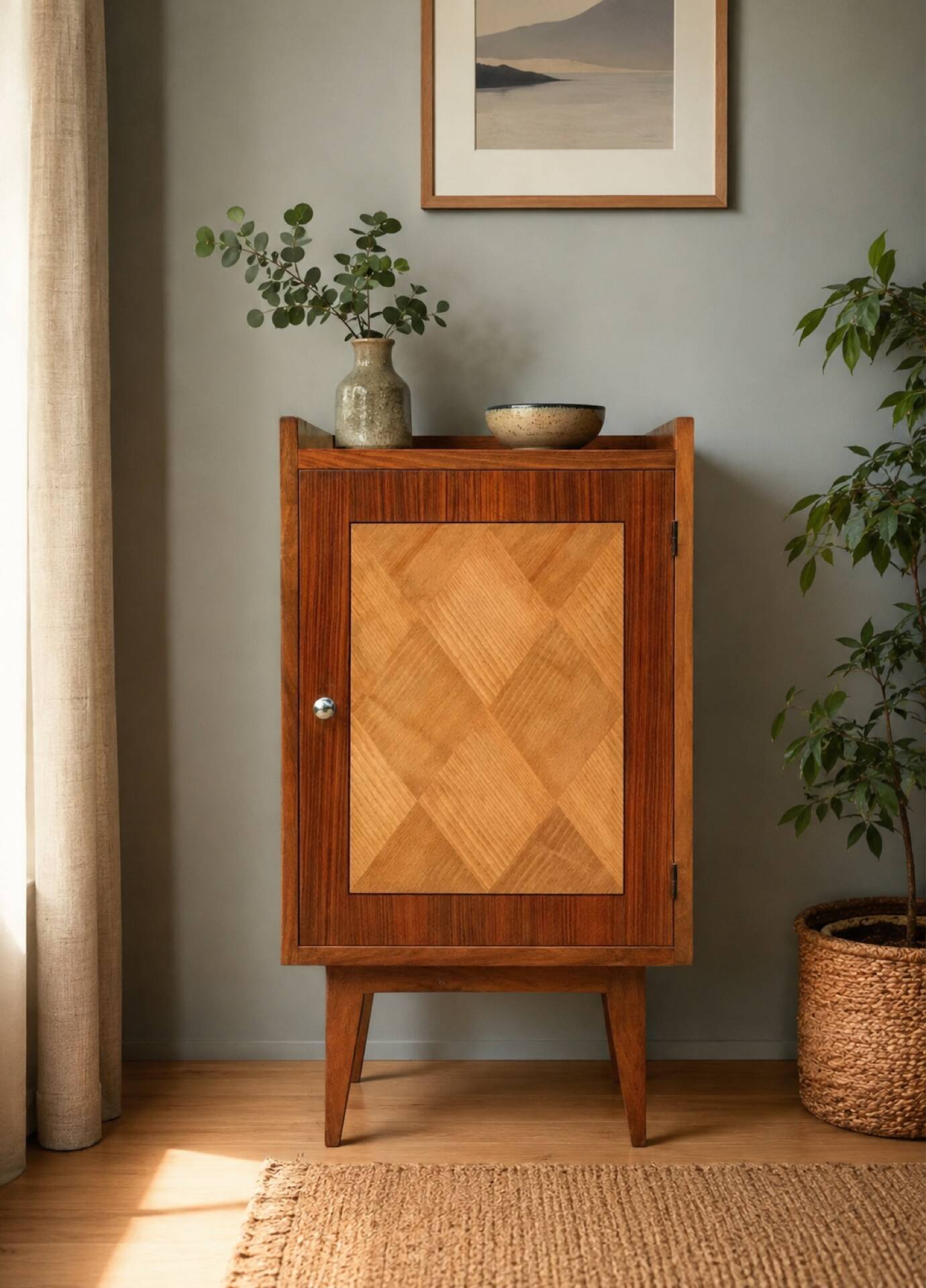 Vintage rosewood and elm buffet 1950