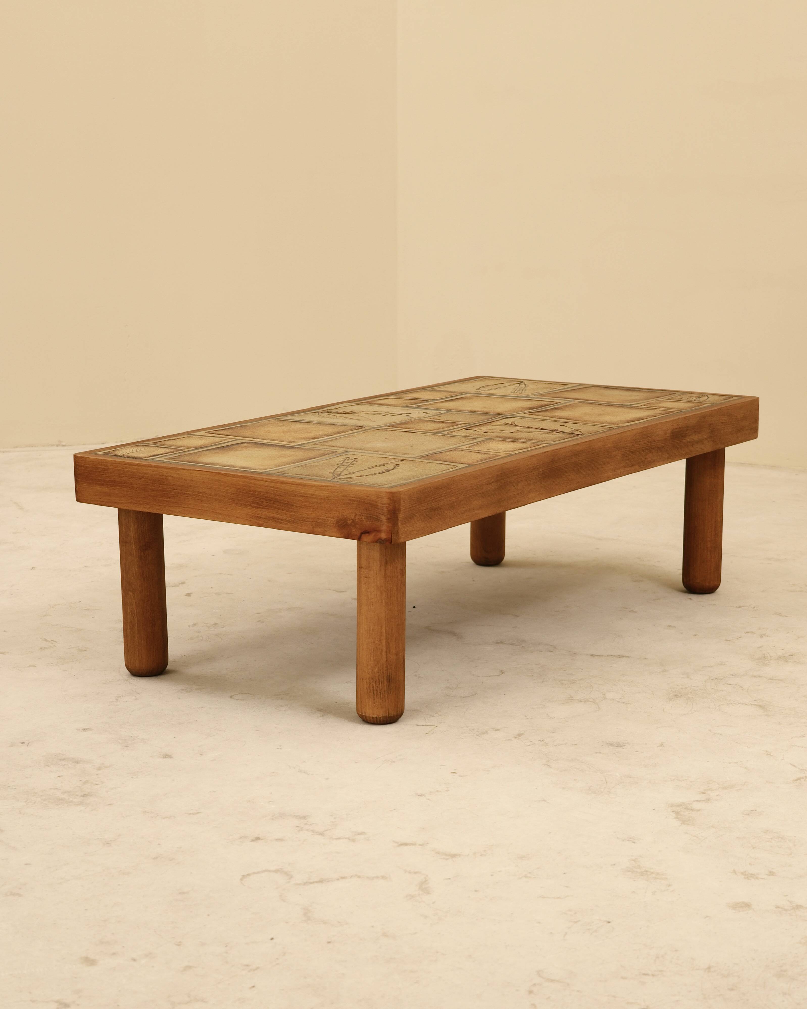 Table basse en céramique, Vallauris, France, 1970's