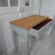 Console, side desk of beautiful craftsmanship re-enchanted in verdigris