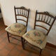 Paires de chaises tissu fleuri aux dames de France