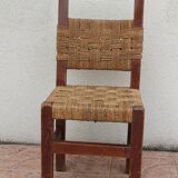 Cord and wood chair